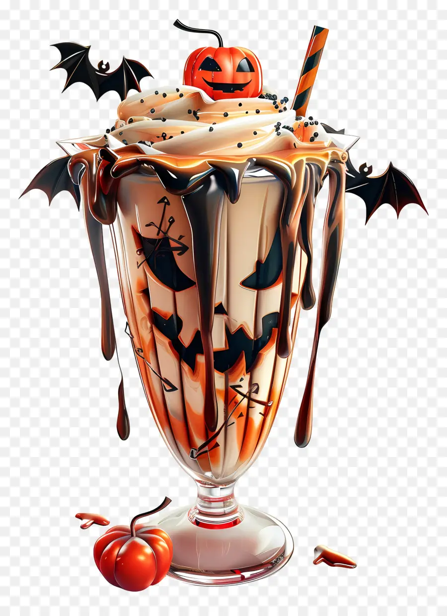 Halloween Milkshake，ฟักทอง PNG