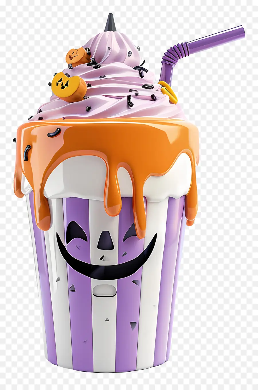 Halloween Milkshake，ฟักทอง PNG