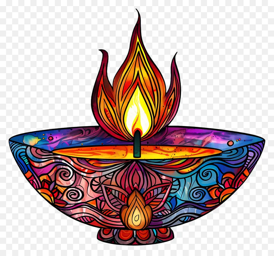 Diwali ให้，Diya ศิลปะ PNG