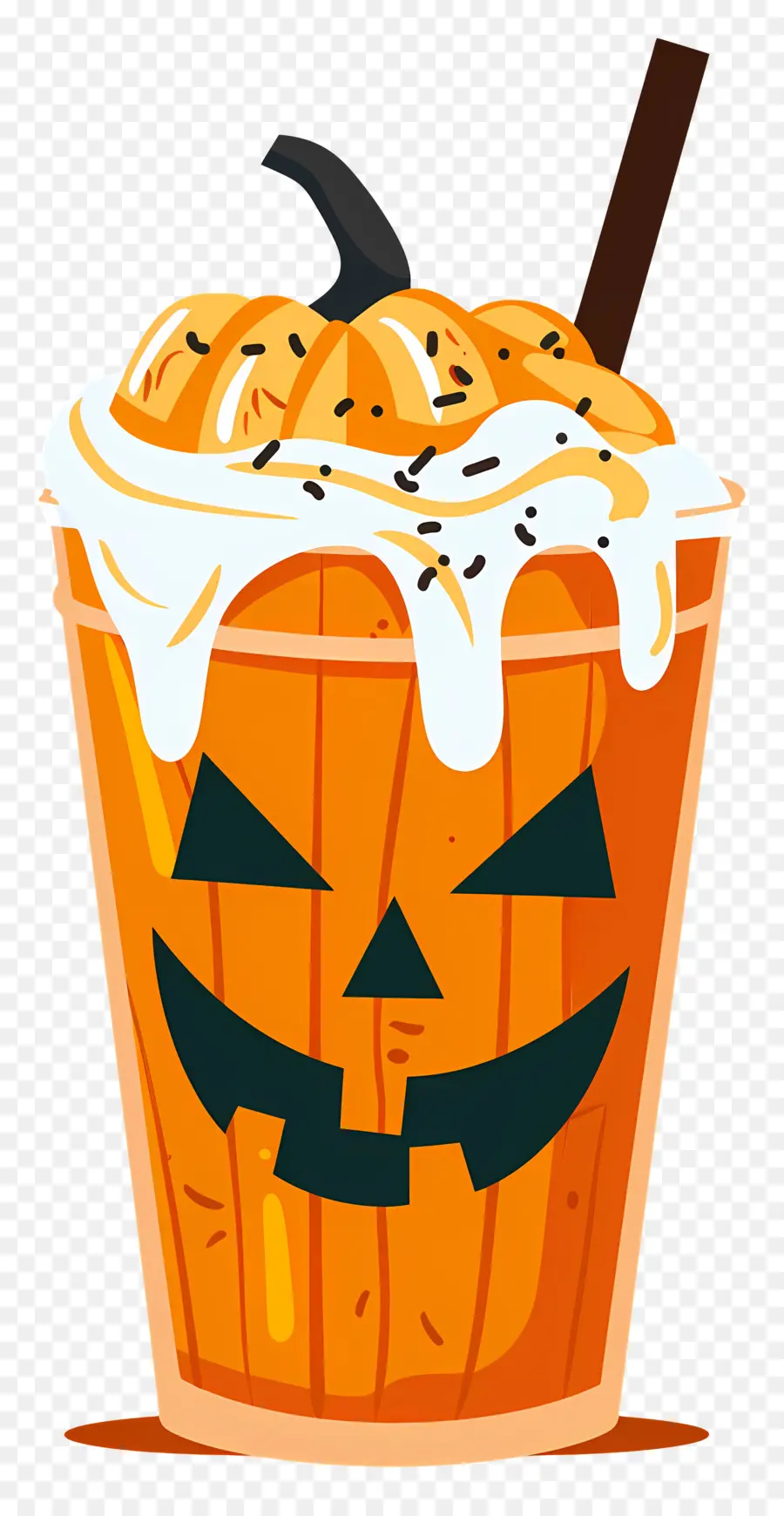 Halloween Milkshake，เครื่องดื่มฟักทอง PNG