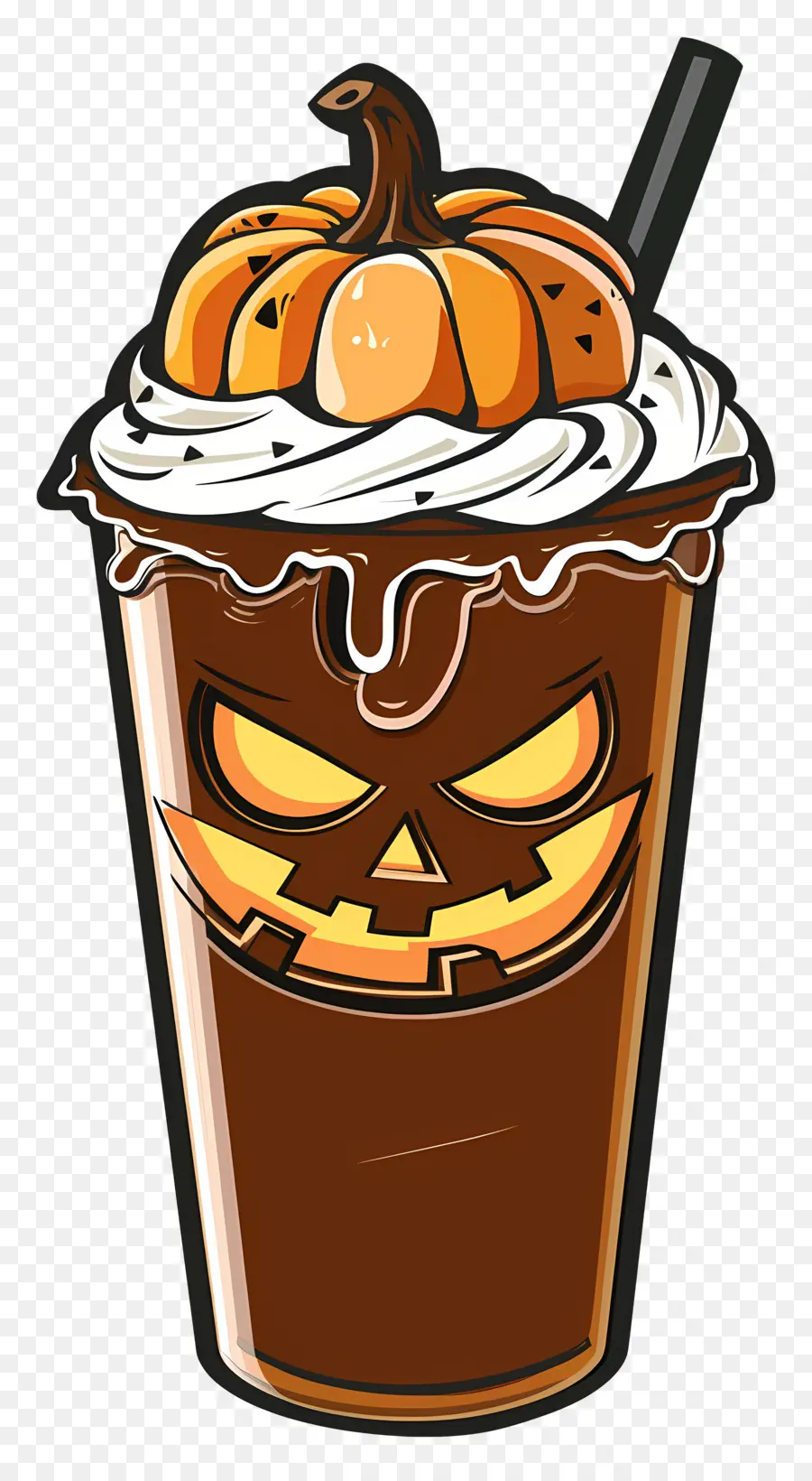 Halloween Milkshake，ลาเต้ฟักทอง PNG