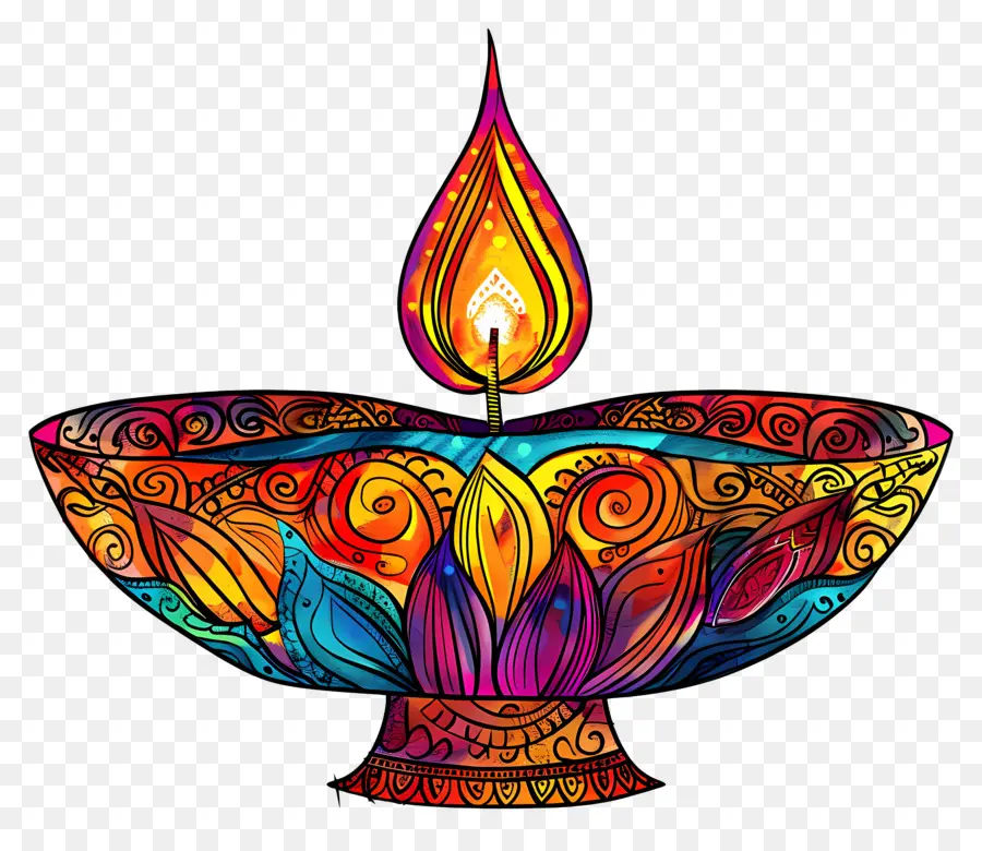 Diwali ให้，Diya ศิลปะ PNG