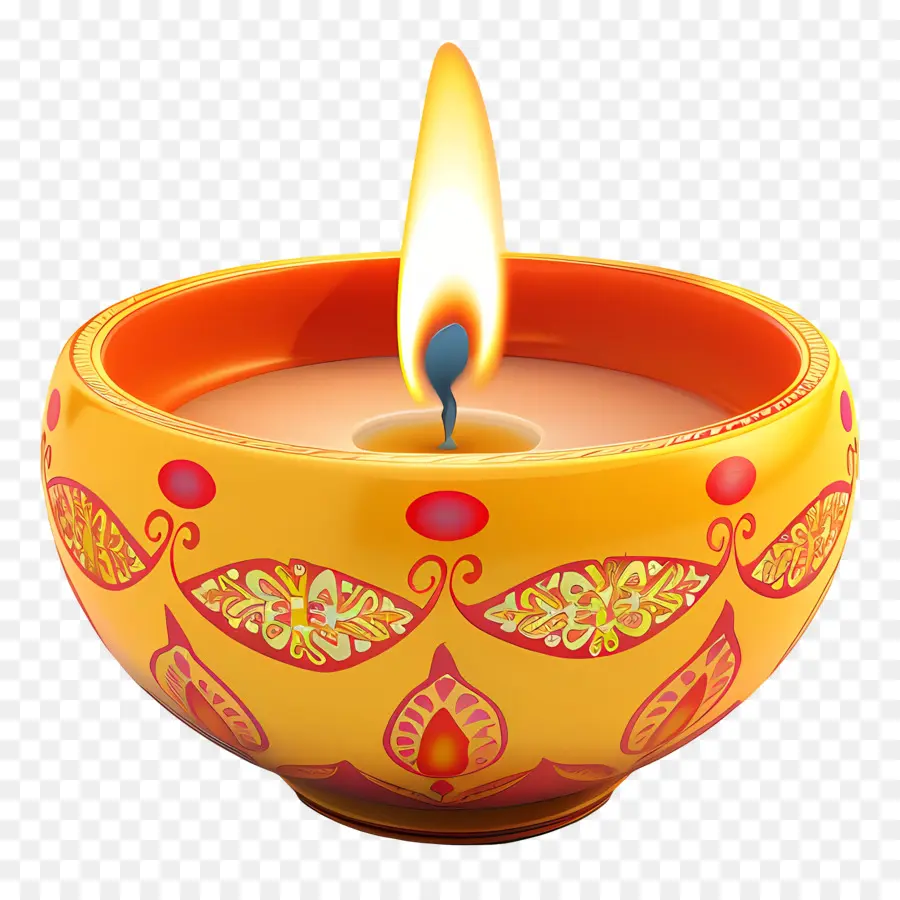 เทียน Diwali，เทียนดอกไม้ PNG