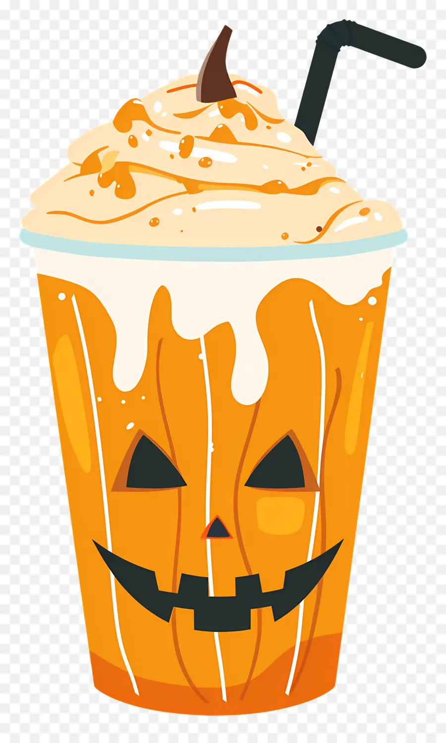 Halloween Milkshake，เครื่องดื่มฟักทอง PNG