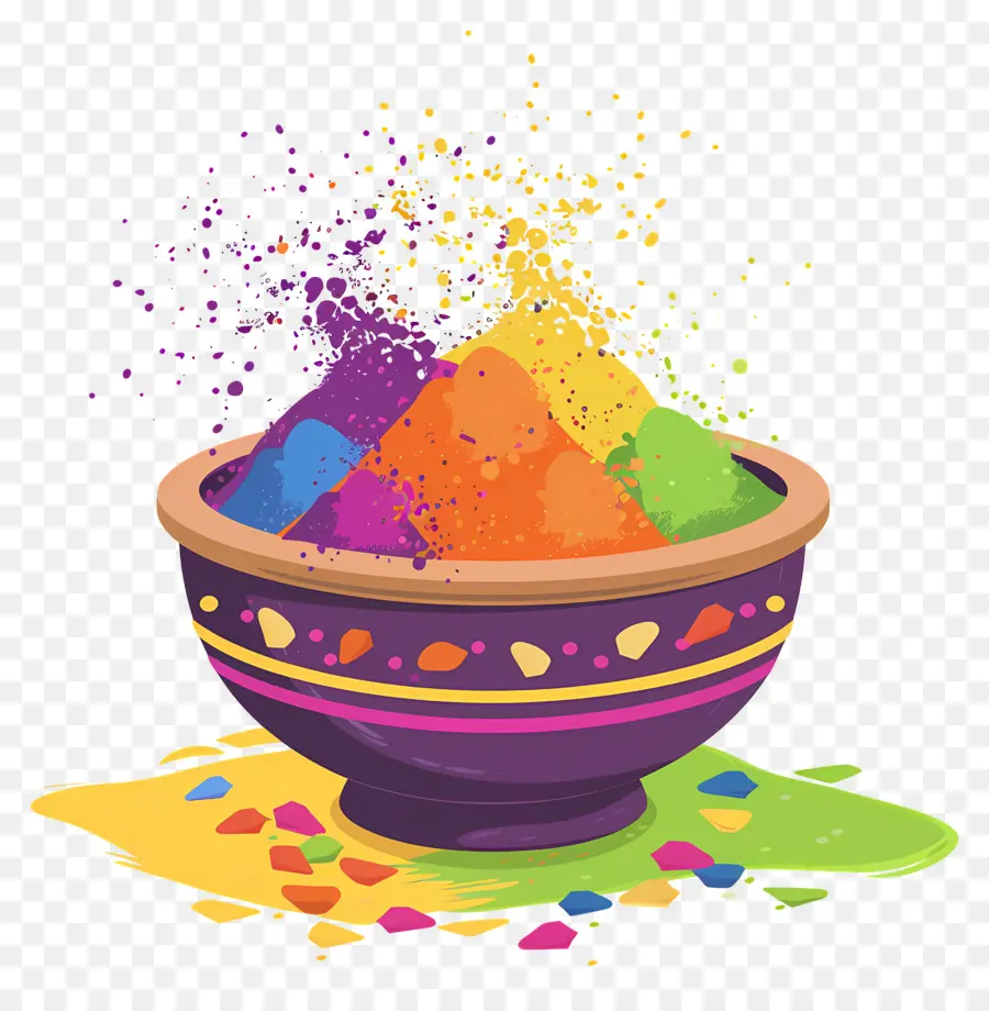 พื้นหลัง Holi，ผงสีสันสดใส PNG