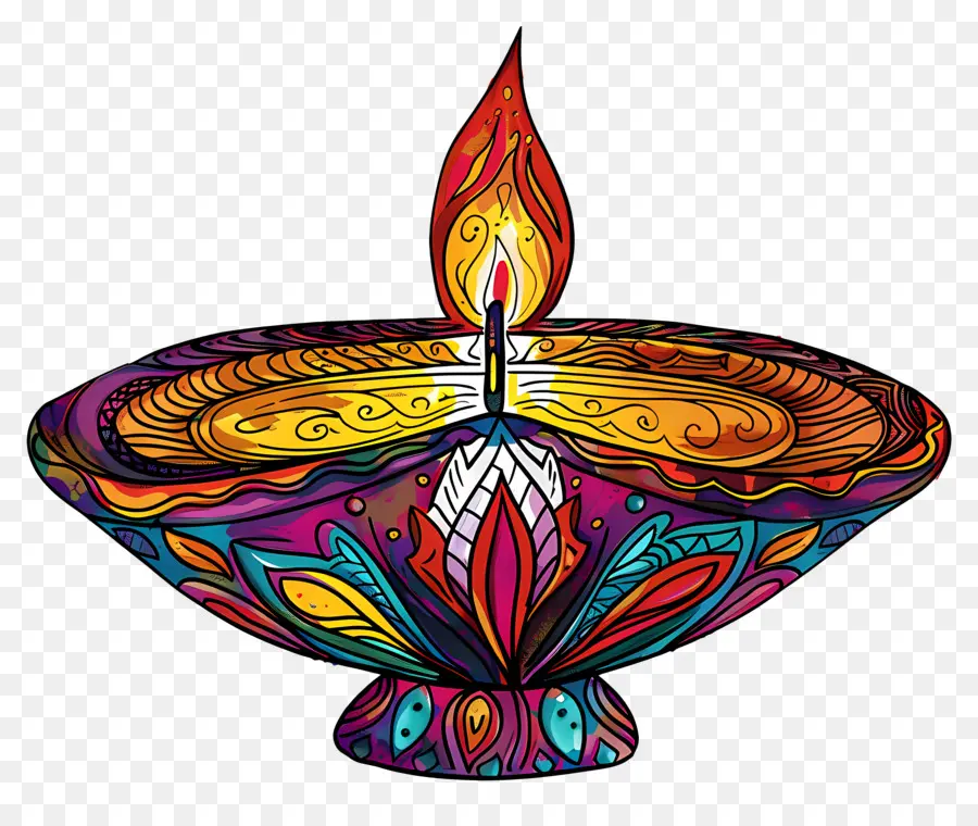 Diwali ให้，Diya ศิลปะ PNG