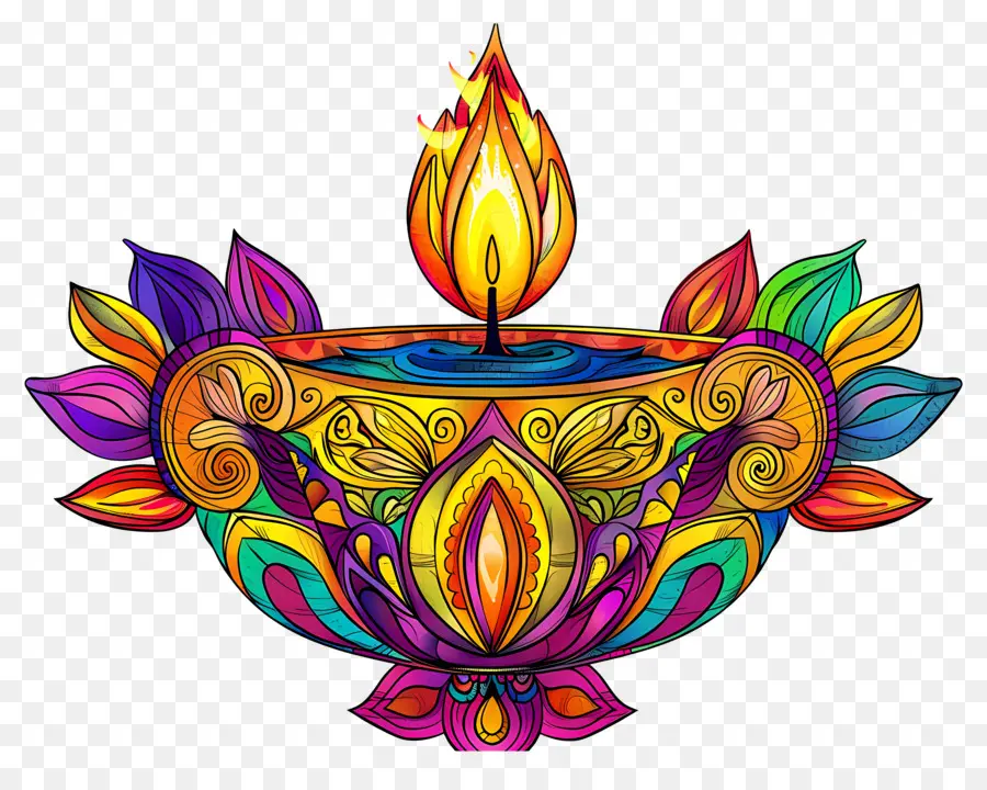 Diwali ให้，Diya ศิลปะ PNG