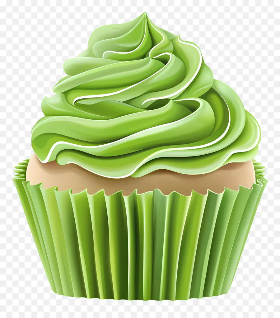 Matcha Cupcake，คัพเค้ก PNG