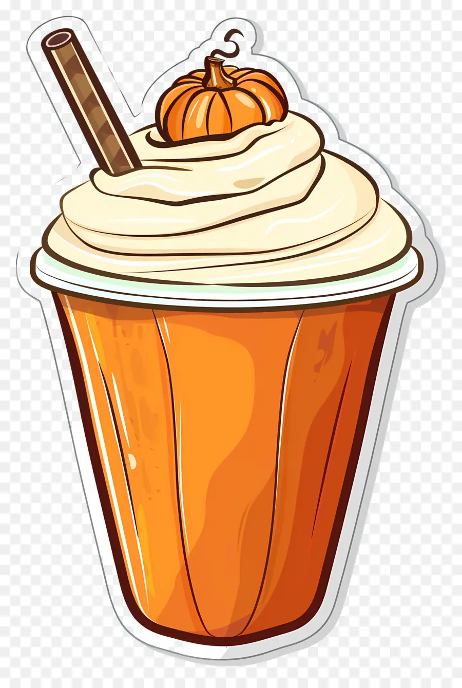 Halloween Milkshake，มิลค์เชคฟักทอง PNG