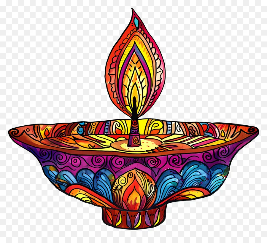 Diwali ให้，Diya ศิลปะ PNG