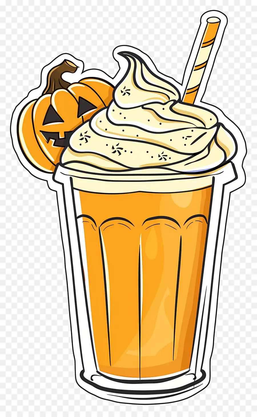 Halloween Milkshake，มิลค์เชคฟักทอง PNG