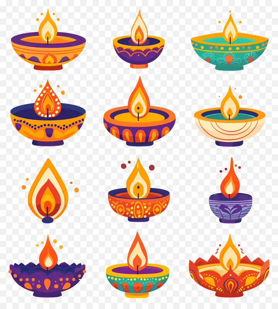 เทียน Diwali，Diya ตกแต่ง PNG