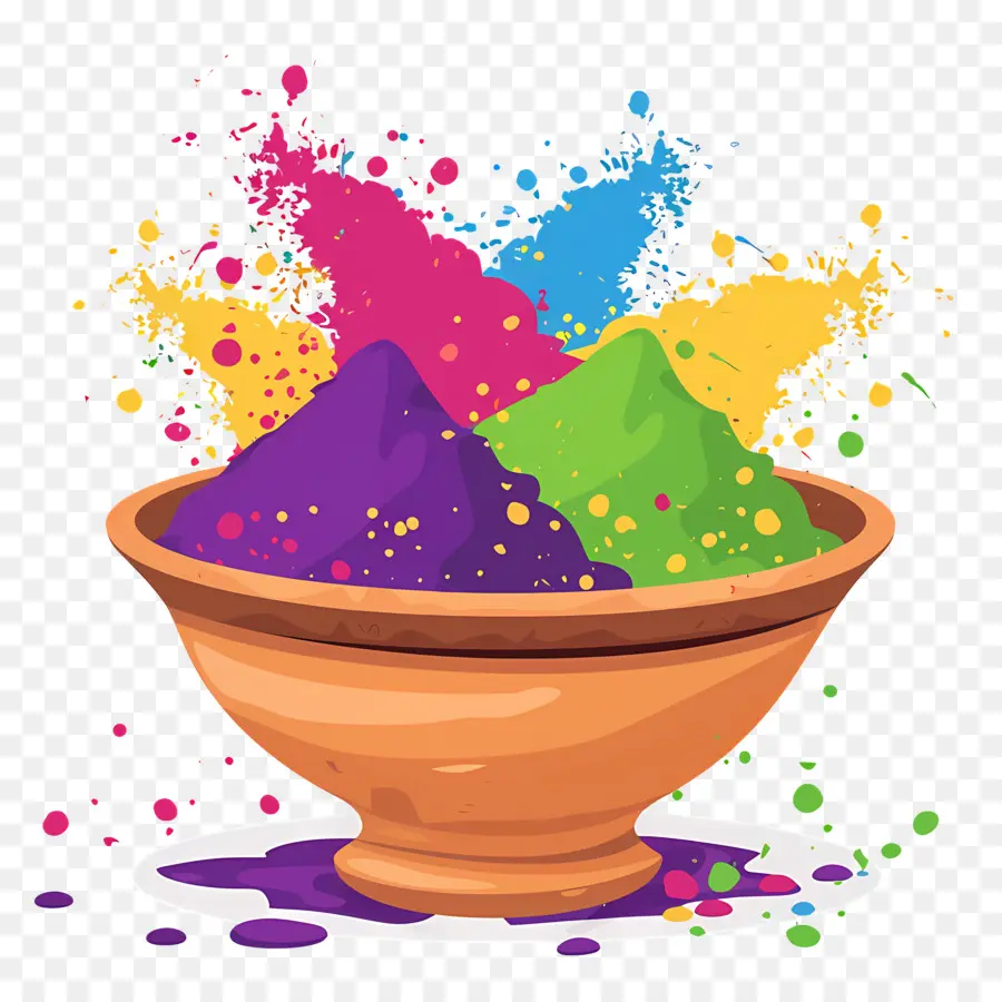 พื้นหลัง Holi，ผงสีสันสดใส PNG