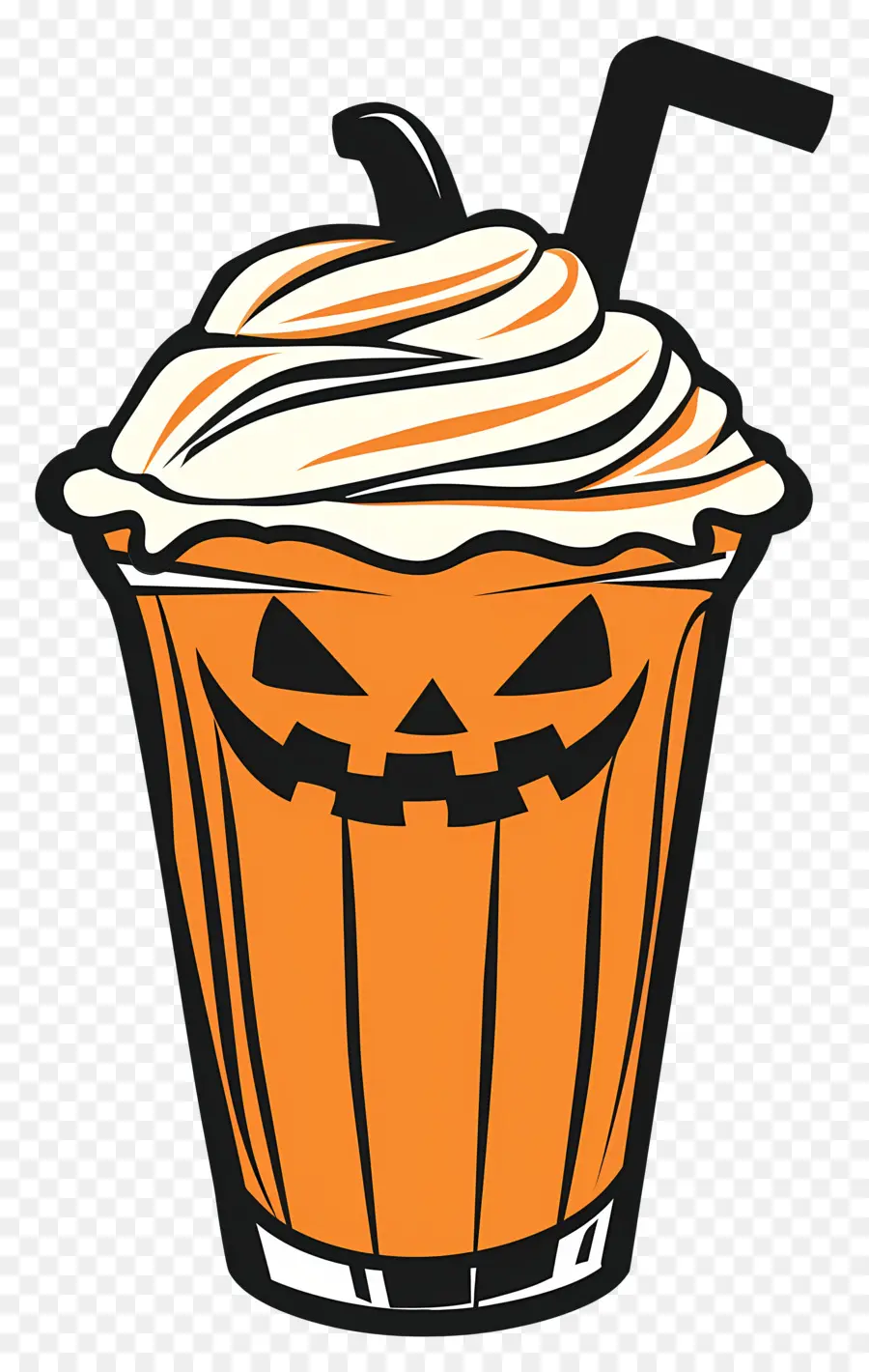 Halloween Milkshake，เครื่องดื่มที่มีธีมฟักทอง PNG