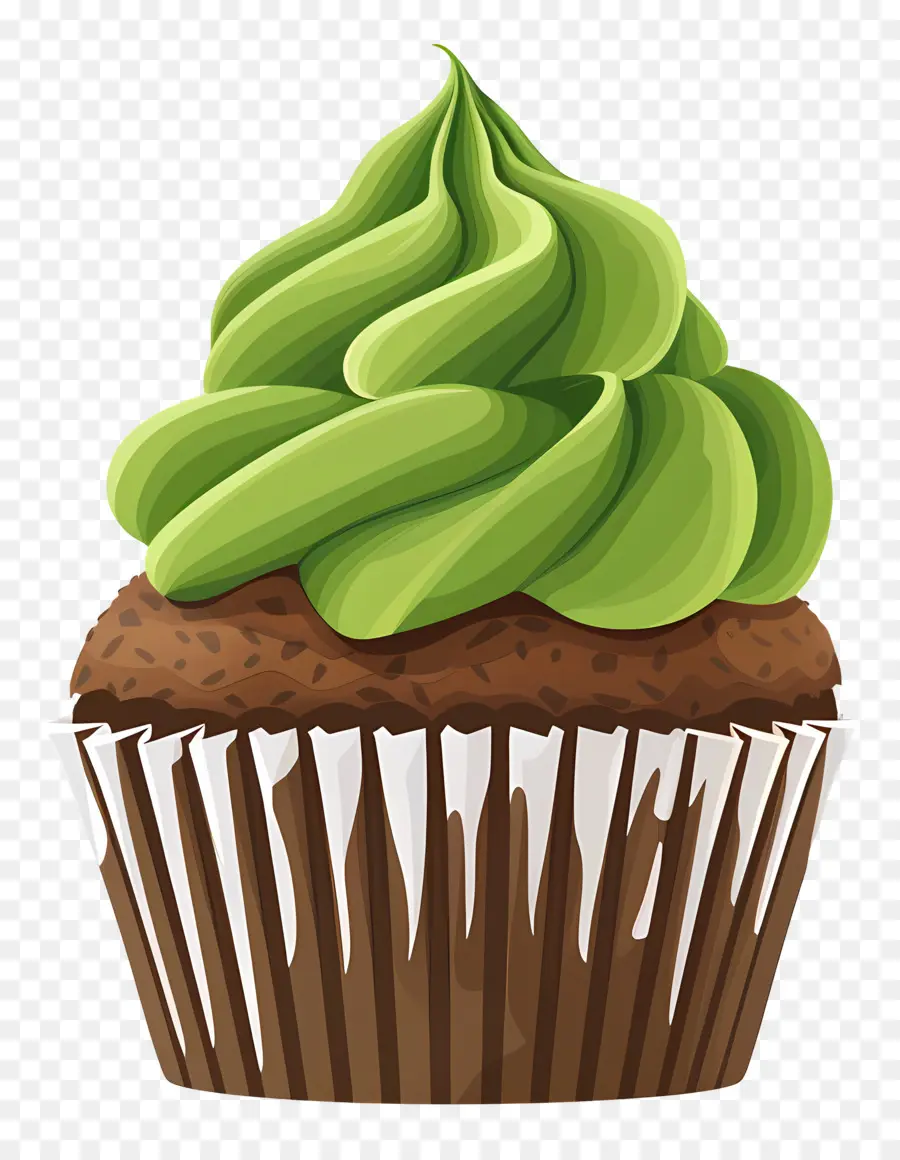 Matcha Cupcake，คัพเค้ก PNG