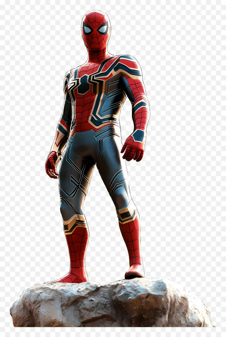 สไปเดอร์แมนยืน，Spider Man On Rock PNG