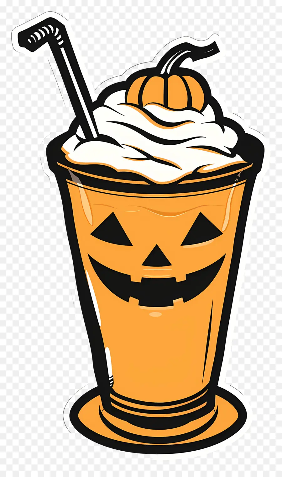 Halloween Milkshake，เครื่องดื่มที่มีธีมฟักทอง PNG