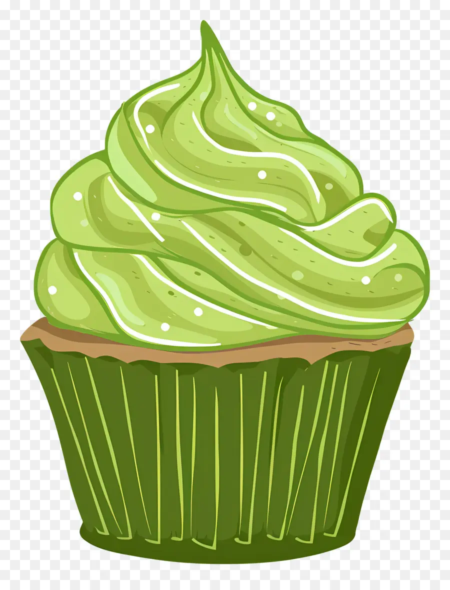 Matcha Cupcake，คัพเค้กสีเขียว PNG