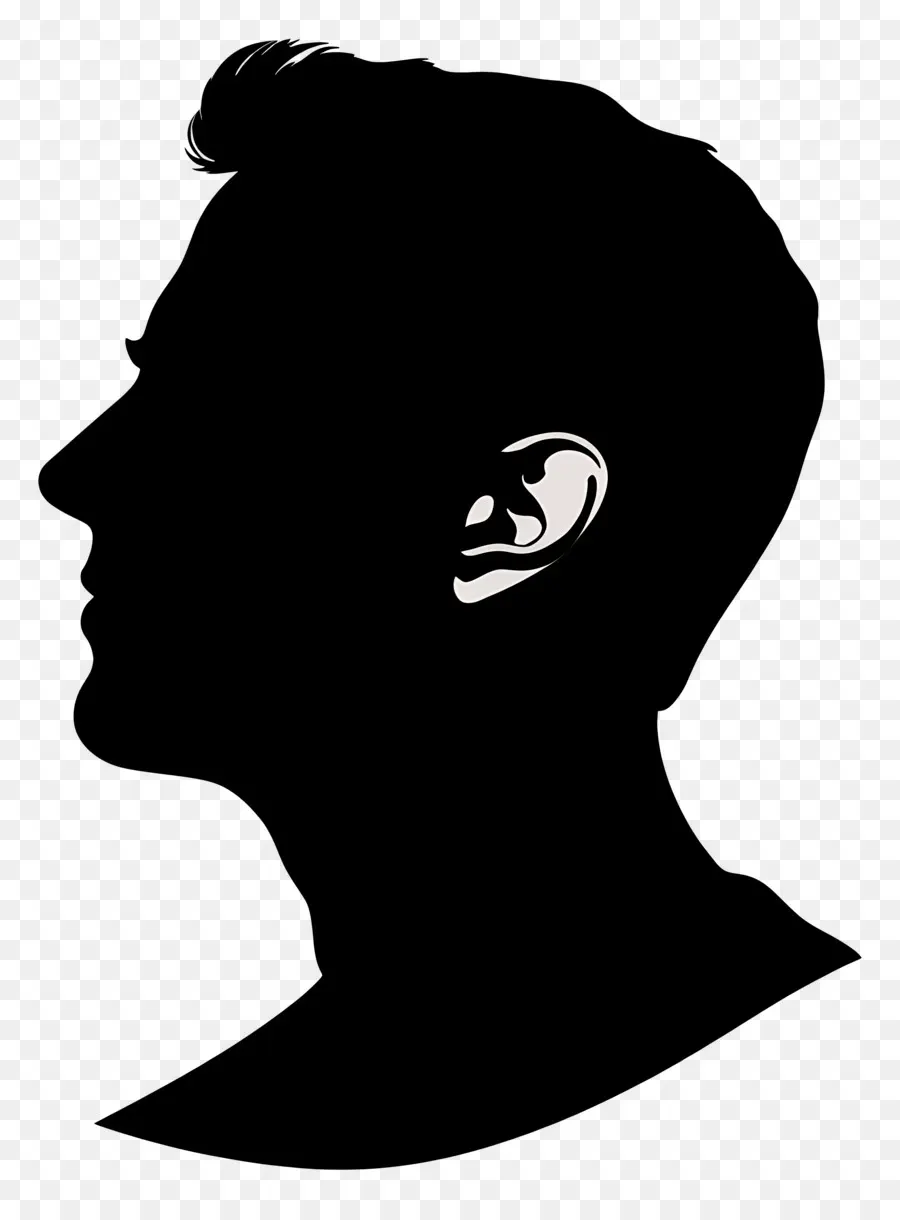 Man Head Silhouette，ภาพเงา PNG