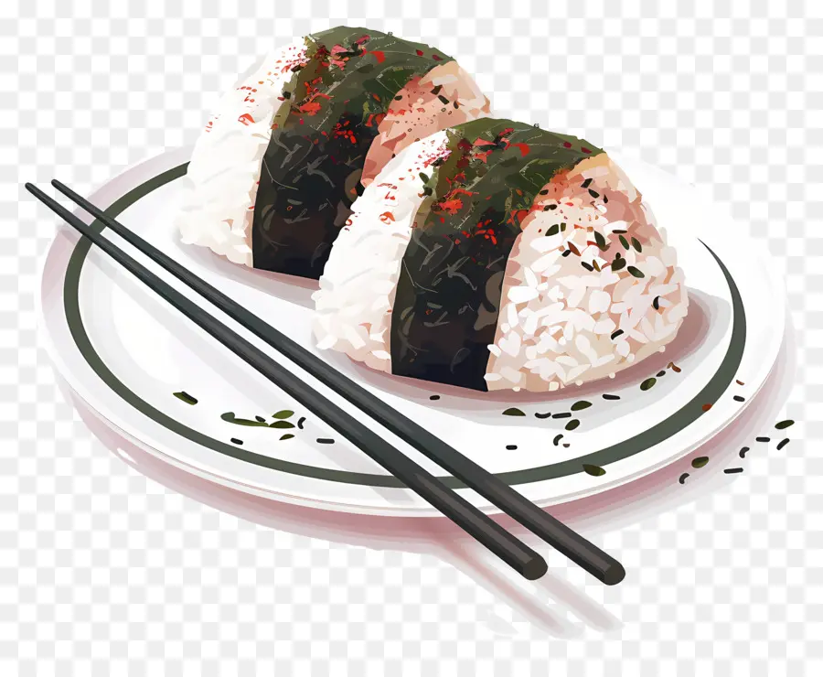 บอลข้าว Umeboshi，ภาพประกอบ Onigiri PNG