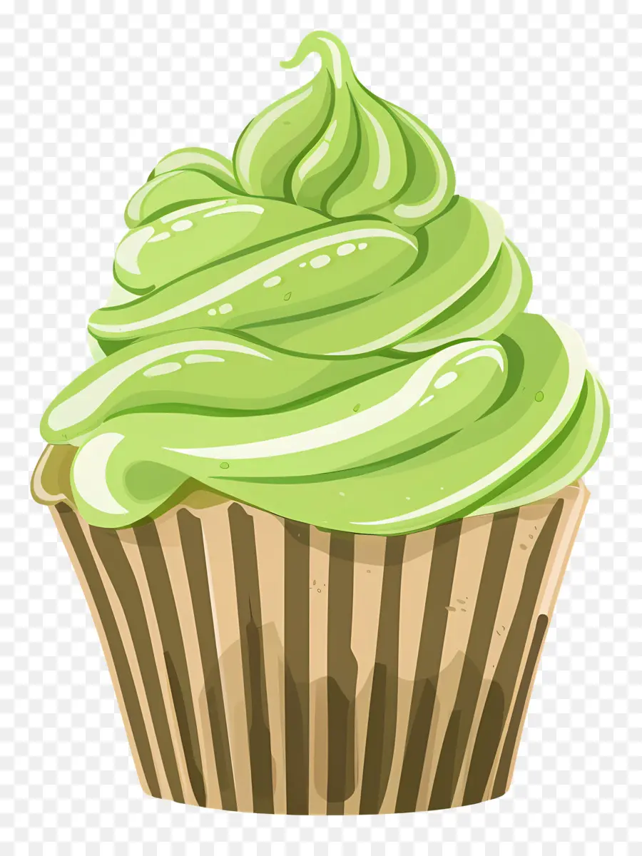 Matcha Cupcake，คัพเค้ก PNG