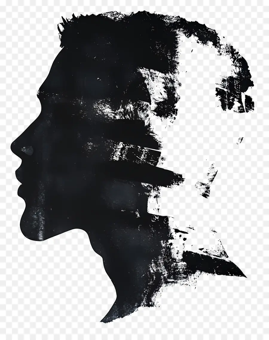 Man Head Silhouette，ภาพเงานามธรรม PNG