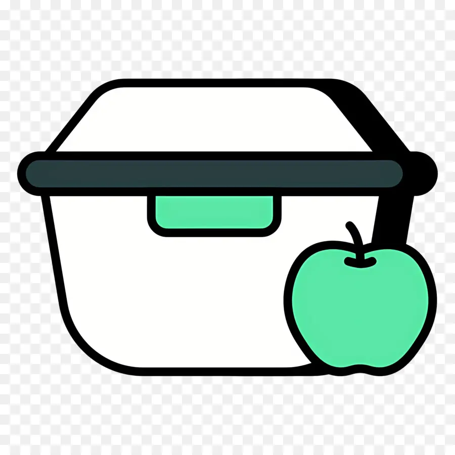 กล่องอาหาร，กล่องอาหารกลางวันกับ Apple PNG