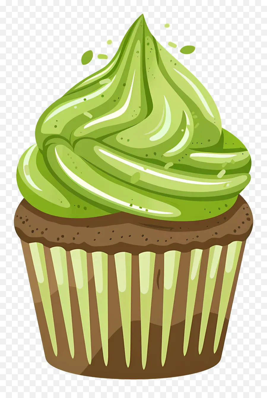 Matcha Cupcake，คัพเค้กสีเขียว PNG