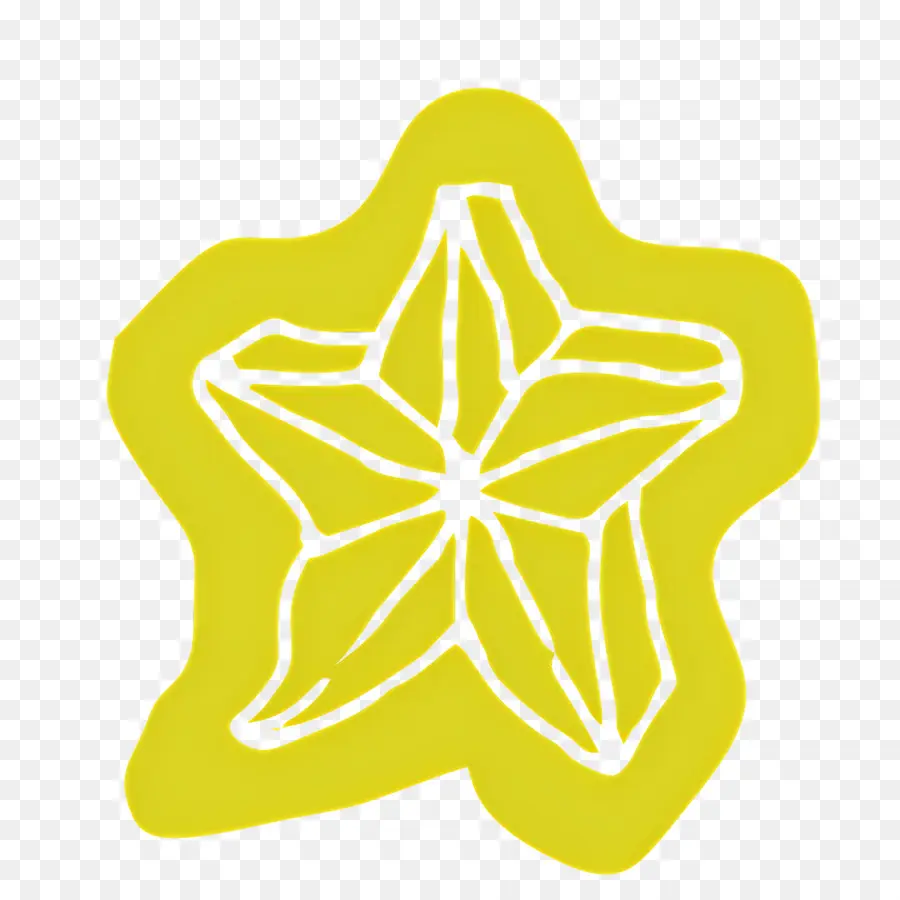 ภาพร่างอาหาร，Doodle Starfruit สีเหลือง PNG