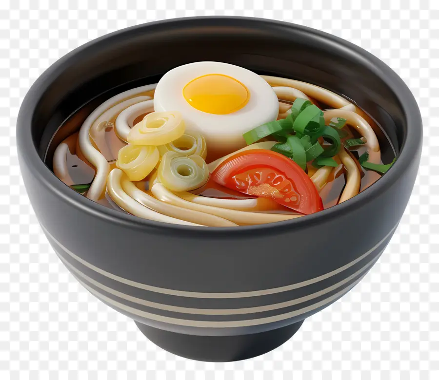 อูดอน，Udon กับไข่ PNG