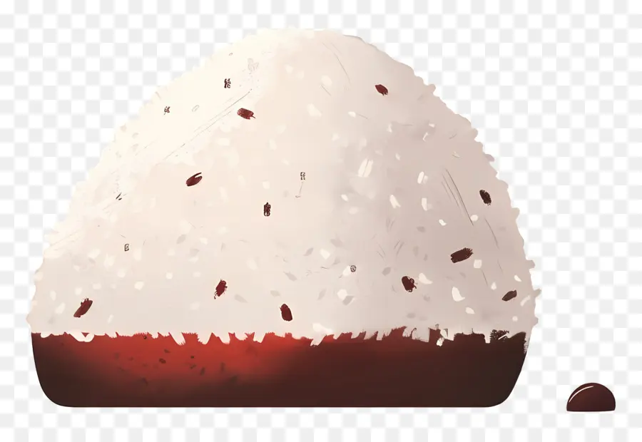 บอลข้าว Umeboshi，Onigiri กับฐานสีแดง PNG