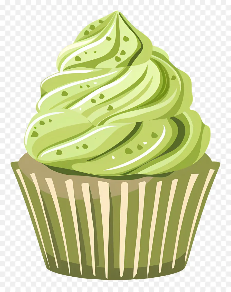 Matcha Cupcake，คัพเค้กสีเขียว PNG