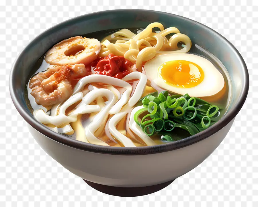 อูดอน，Udon กับไข่ PNG