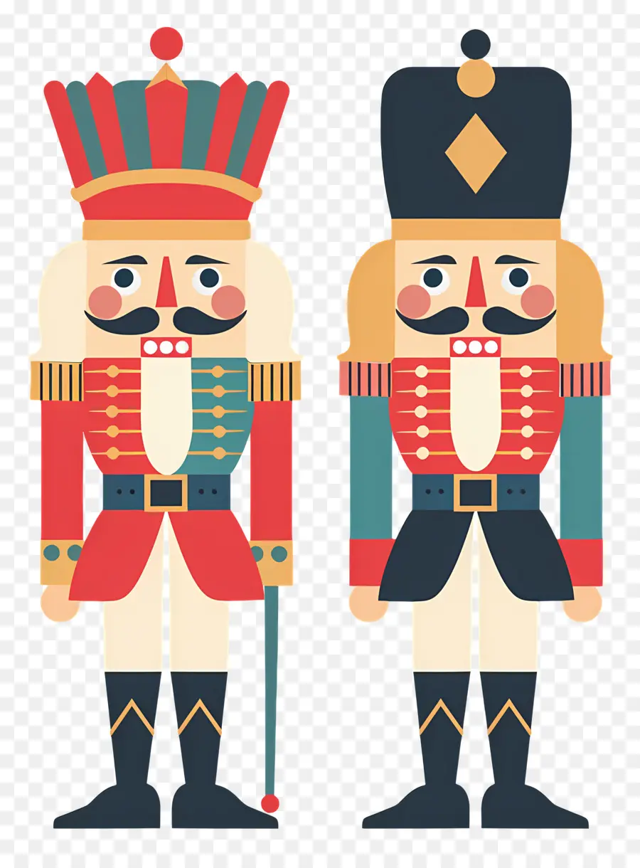 Nutcracker คริสต์มาส，ทหารแคร็กเกอร์สีสันสดใส PNG