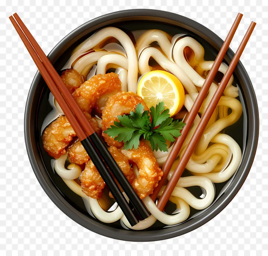 อูดอน，Udon กับไก่ PNG