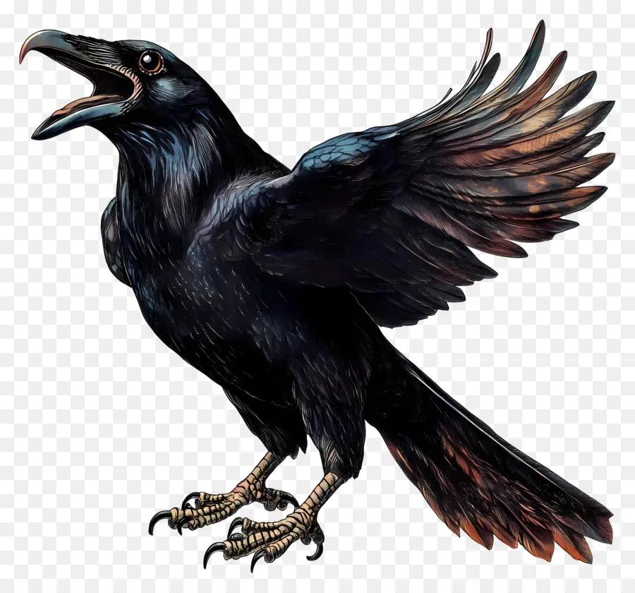 นกกาโกทิค，Raven In Flight PNG