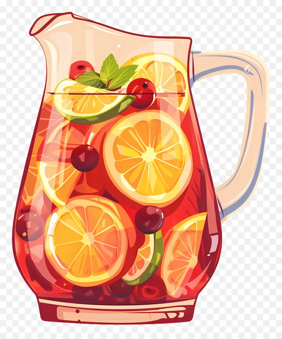 เครื่องดื่ม Sangria สดชื่น，หมัดผลไม้ PNG