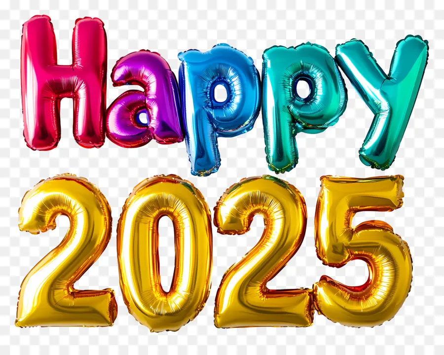 ปีใหม่ 2025，สวัสดี 2025 3d PNG