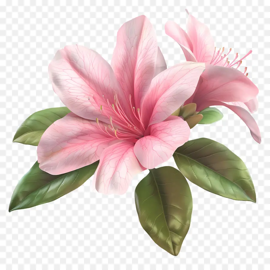 ดอกไม้ Azalea 3d，ดอกไม้สีชมพู PNG