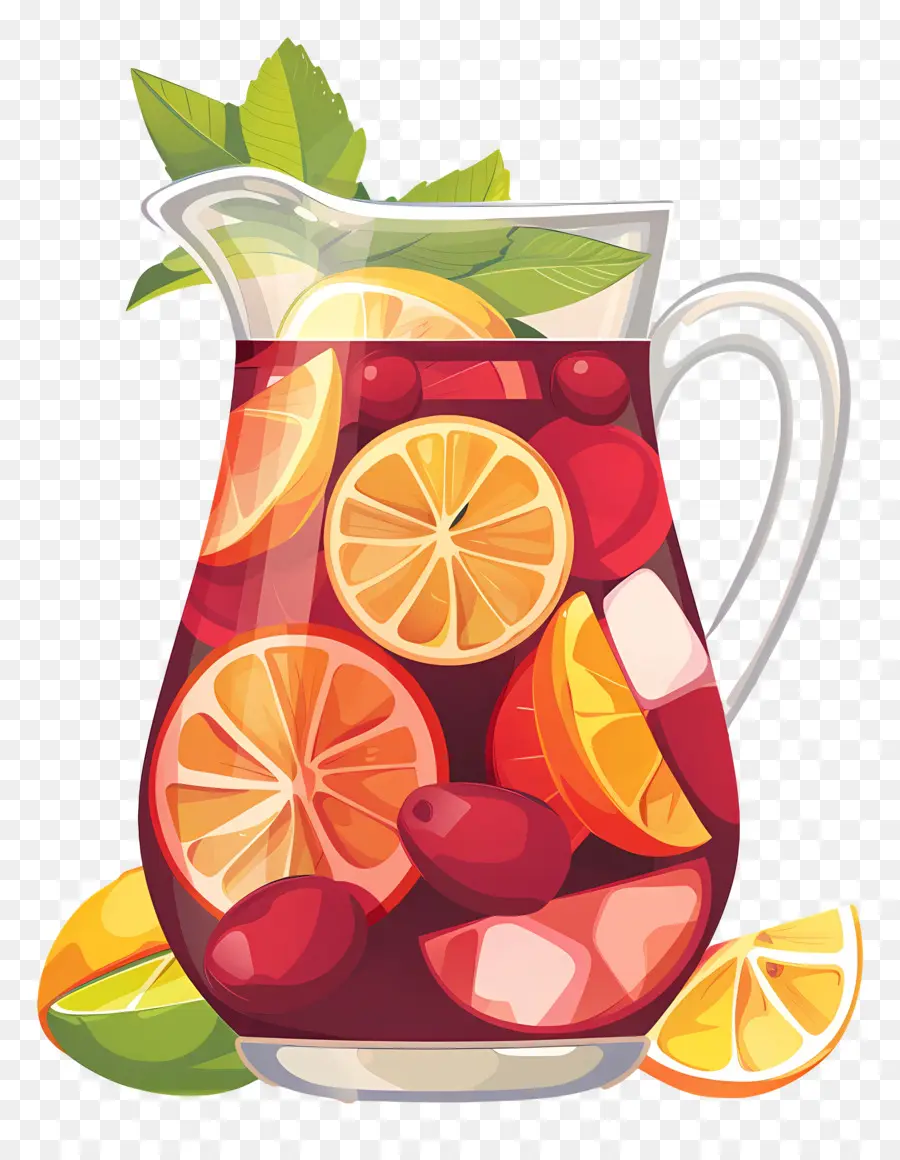 เครื่องดื่ม Sangria สดชื่น，หมัดผลไม้ PNG