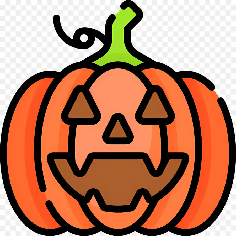 ฟักทองฮาโลวีน，Jack O' Lantern สีส้ม PNG