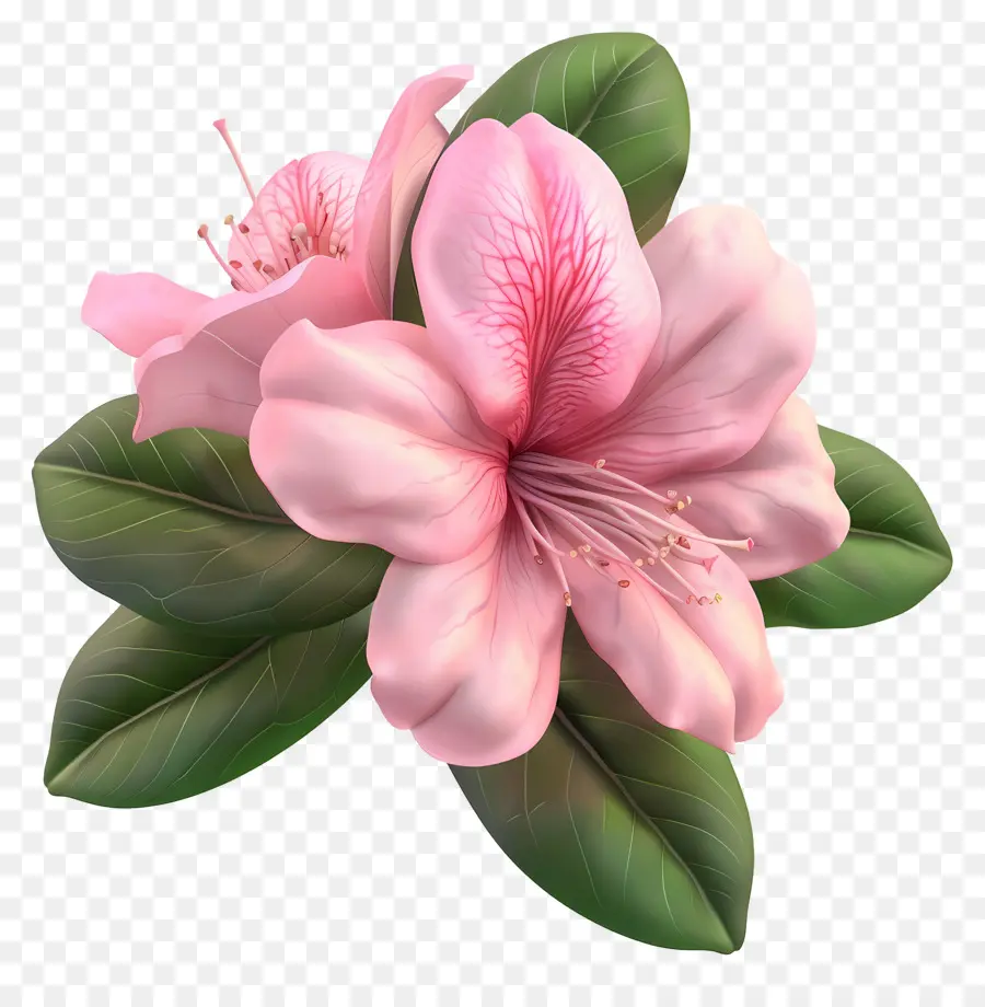 ดอกไม้ Azalea 3d，ดอกไม้สีชมพู PNG