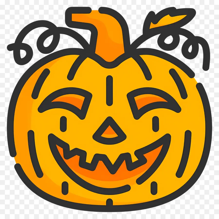 ฟักทองฮาโลวีนที่น่ากลัว，Jack O' Lantern สีส้ม PNG