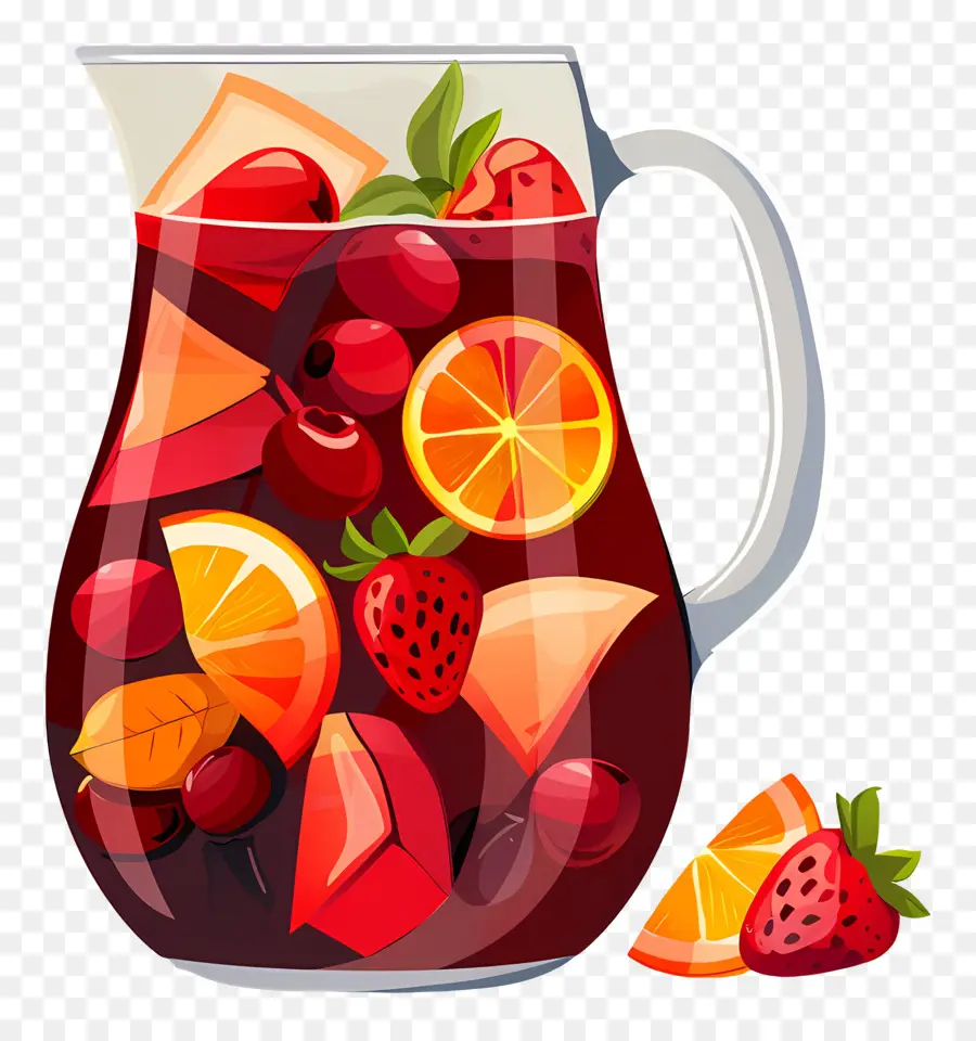 เครื่องดื่ม Sangria สดชื่น，หมัดผลไม้ PNG