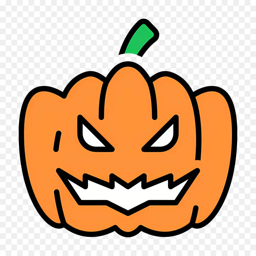 ฟักทองฮาโลวีนที่น่ากลัว，Jack O' Lantern สีส้ม PNG