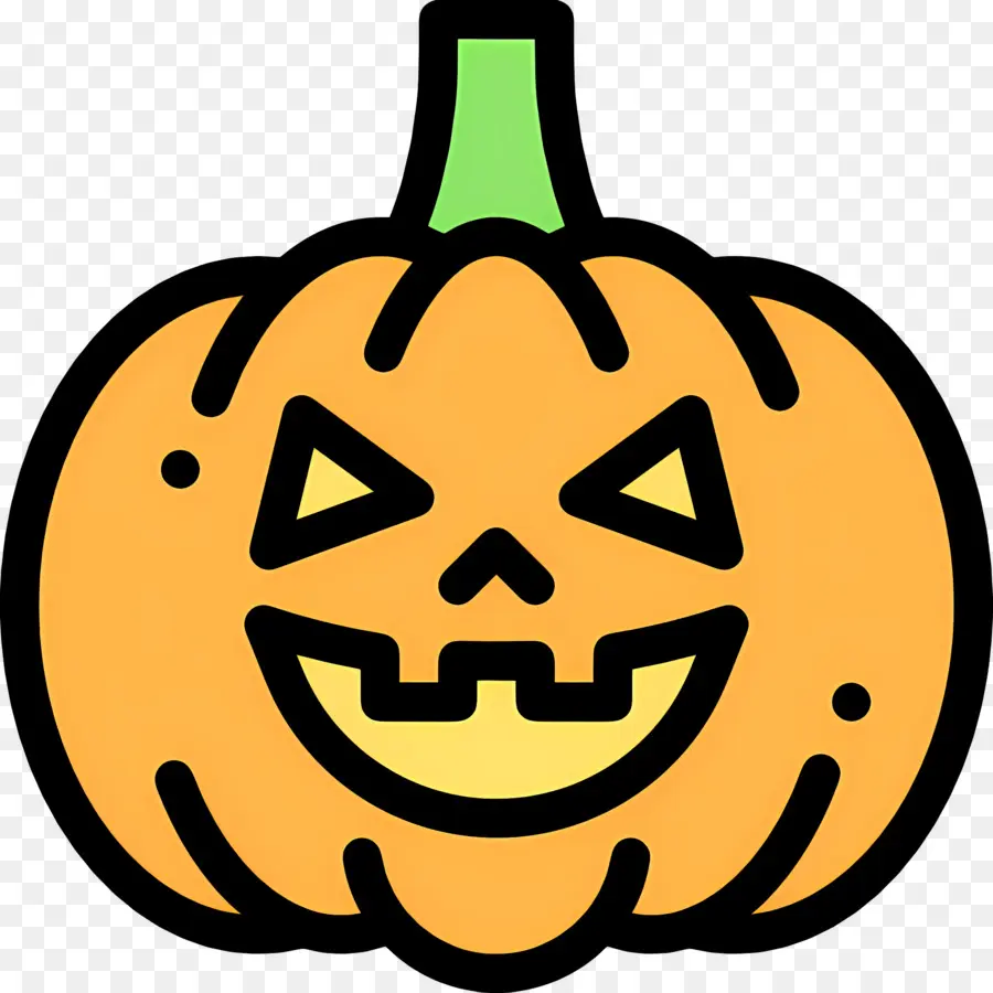 ฟักทองฮาโลวีนที่น่ากลัว，Jack O' Lantern สีส้ม PNG