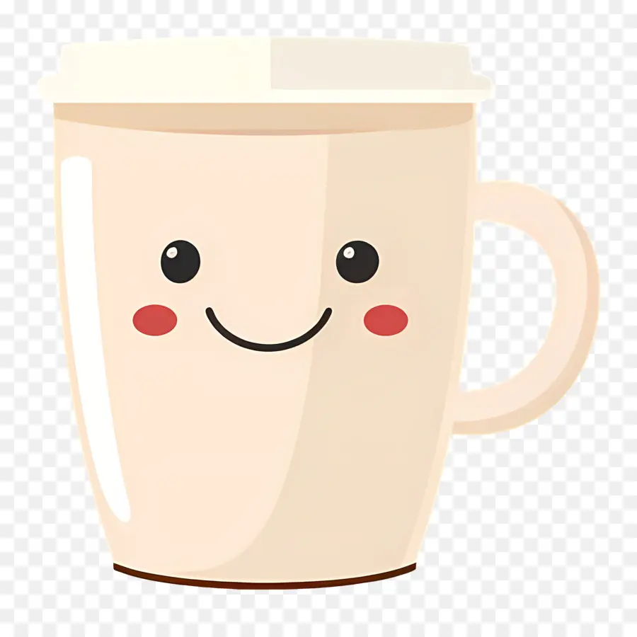 กาแฟ Kawaii，แก้วยิ้ม PNG