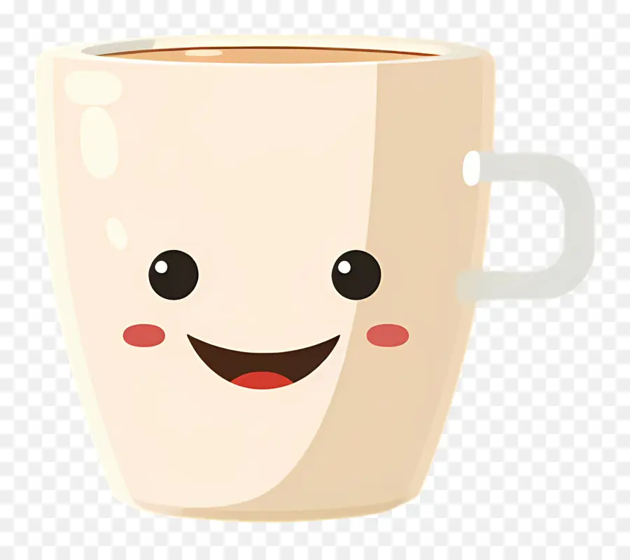 กาแฟ Kawaii，แก้วยิ้ม PNG