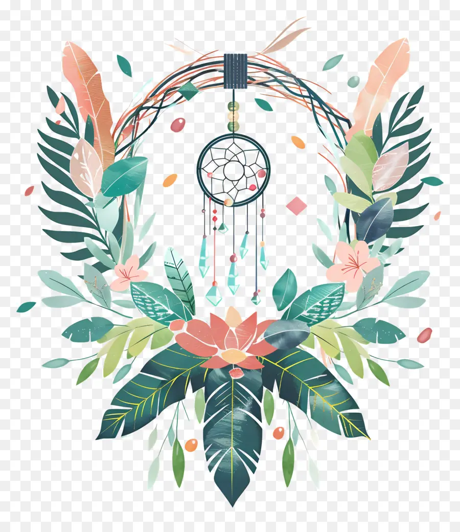 เฟรม Boho，Dreamcatcher PNG