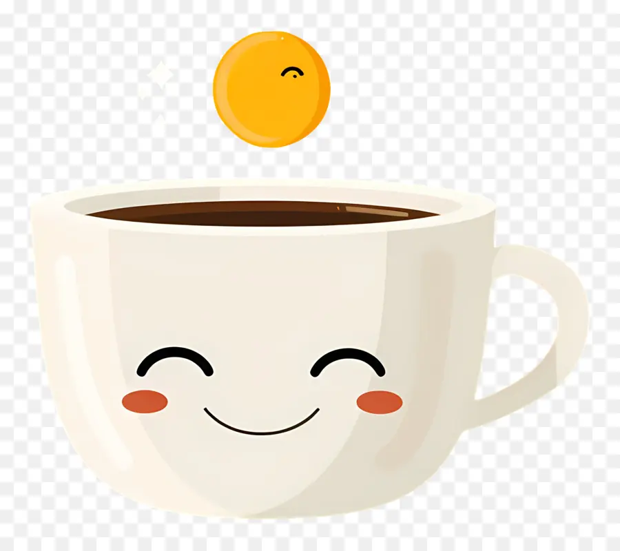 กาแฟ Kawaii，ถ้วยกาแฟยิ้ม PNG